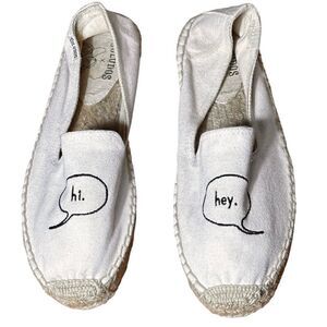Soludos X Ashkahn Hi Platform Smoking Slipper Espadrilles Size 8